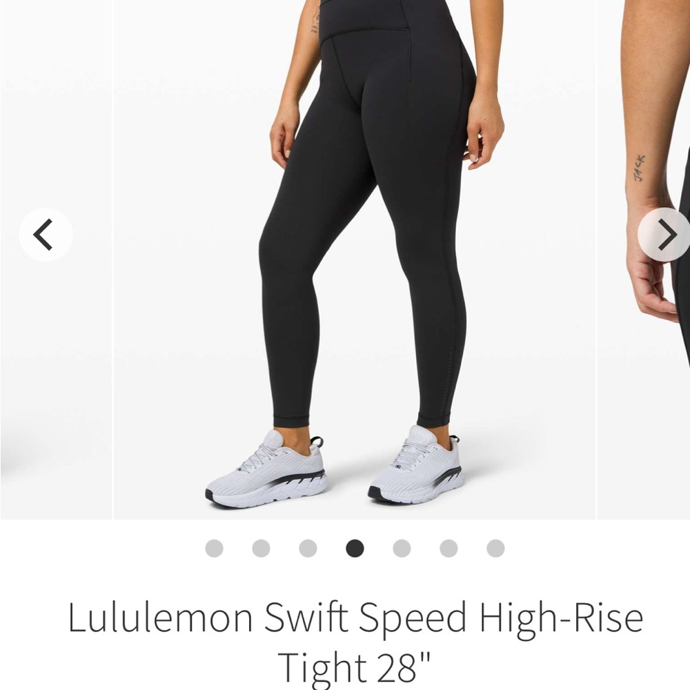 Lululemon Swift Speed High-Rise Tight 28" Pant Black Size 10 Pockets Workout EUC
